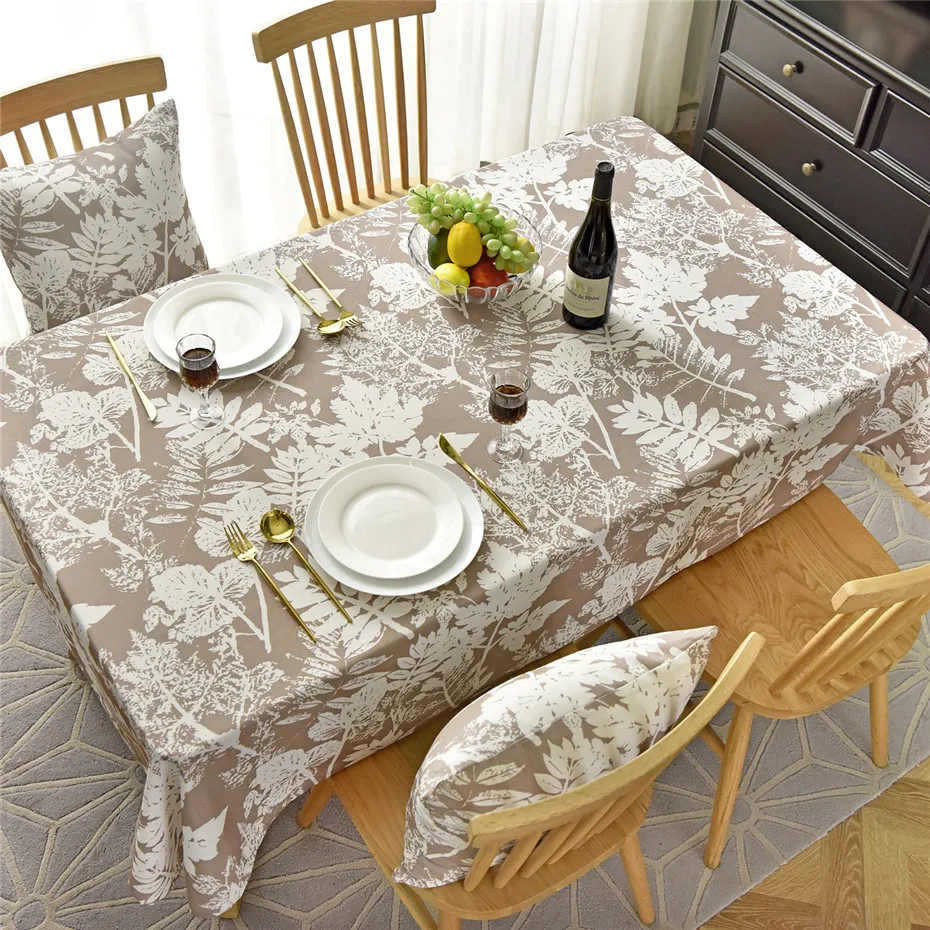 Современный Водонепроницаемая скатерть опавший лист с принтом винтажная