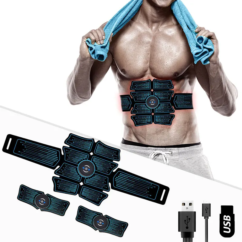 Электростимуляции EMS стимулятор мышц живота тренер вибрирующий пояс из АБС