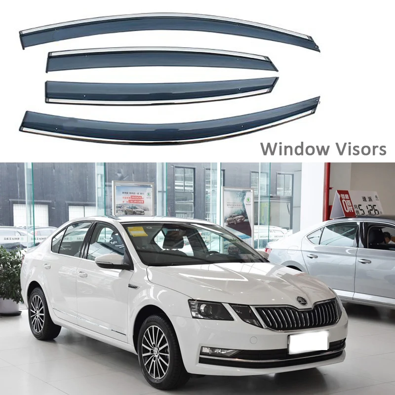 

Для Skoda Octavia 2015-2019 автомобильный Стайлинг навесы окна Козырьки с защитой от дождя Защитная крышка внешней отделки 4 шт. 2016 2018