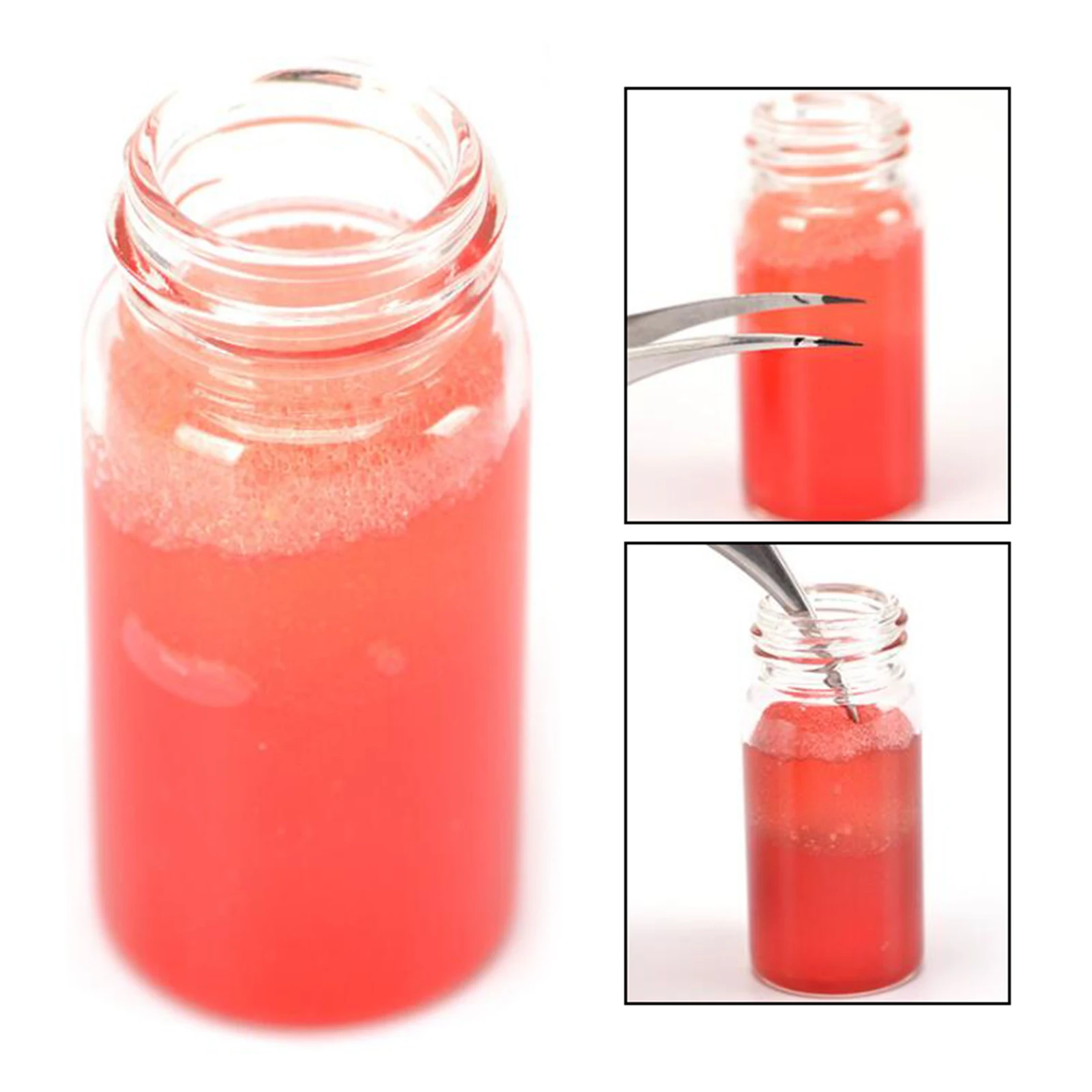 

2 бутылки Пинцет чистящие средства растворы, жидкий клей для удаления с губкой