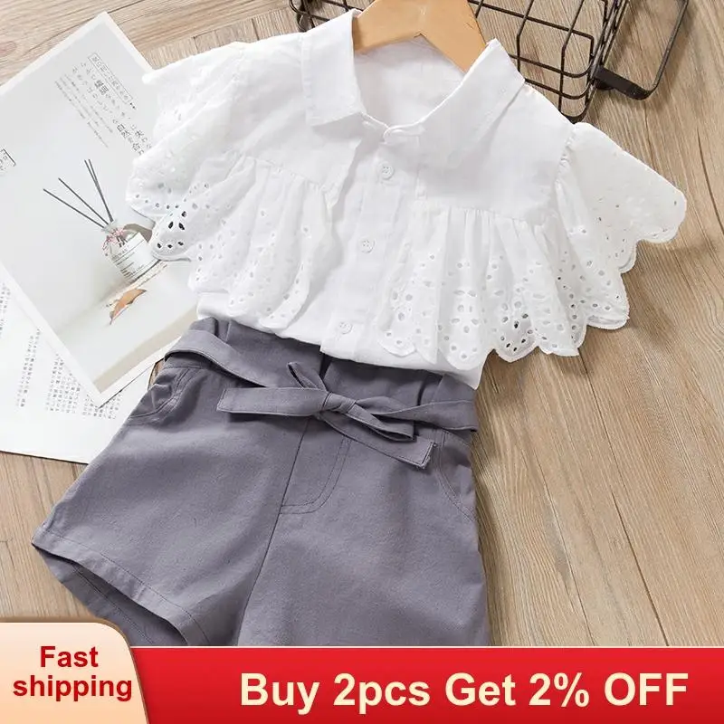 Одежда для маленьких девочек Детская летняя Корейская одежда футболка с