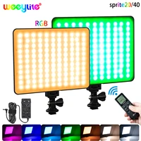 weeylite sprite40 ultra thinrgb video light led panel light with appremote control for camera full color %e2%80%8bphotography lightin