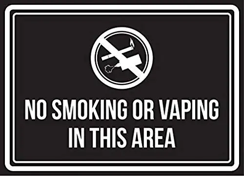 Домашний, не курить или не парять в этой области, черно-белый коммерческий безопасный знак, Настенный декор, 8x12 дюймов