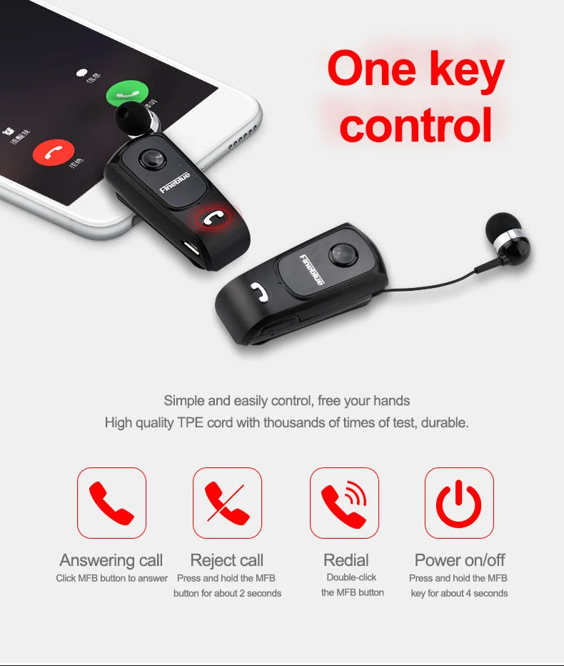Беспроводные наушники вкладыши Fineblue F920 с Bluetooth гарнитура напоминанием о звонках
