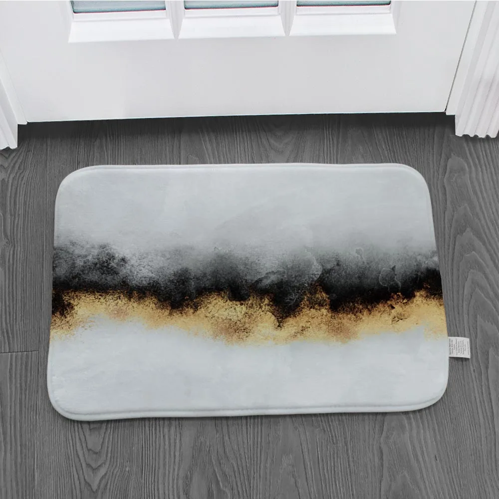 Нескользящий флисовый ковер в стиле ретро с абстрактным рисунком для входа