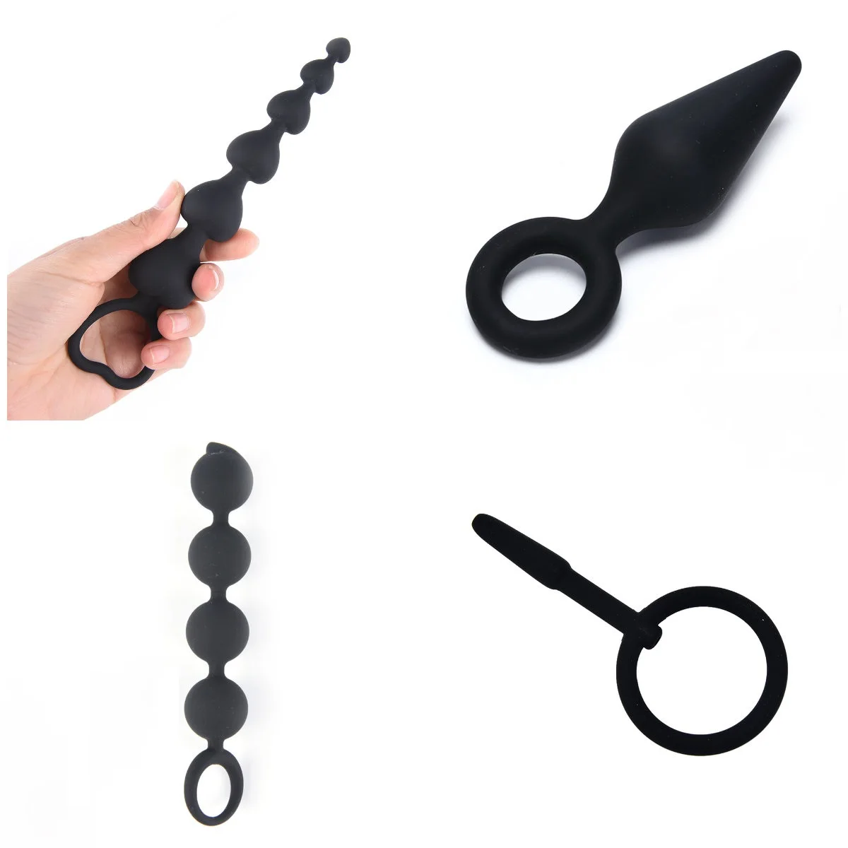 1 шт. черные анальные Анальная пробка эротические игрушки для начинающих