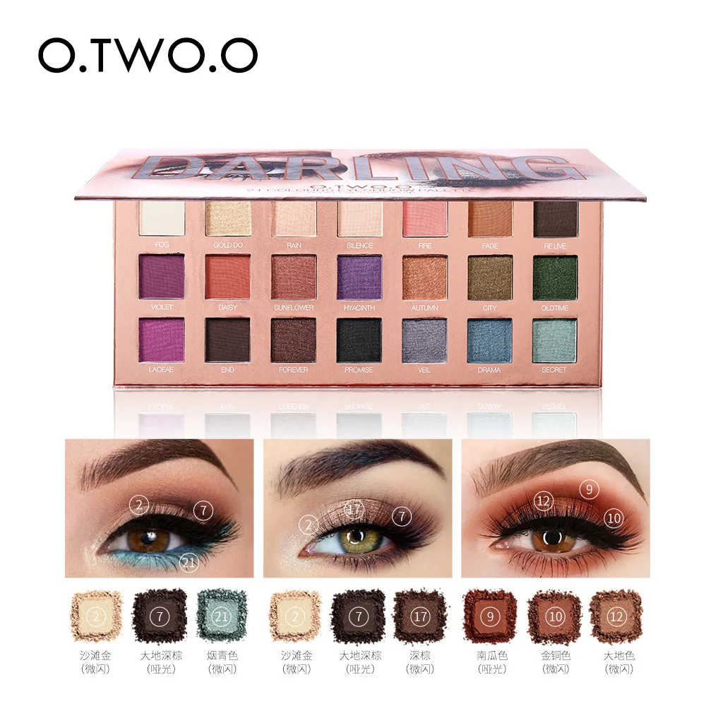 

21 color eye shadow disc matte shimmering powder pearlescent multi-color combination eye shadow disc