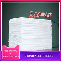 102050100pcs disposable bed sheets bedroom massage table sheets beauty salon spa travel hotel thicken non woven fabric sheet