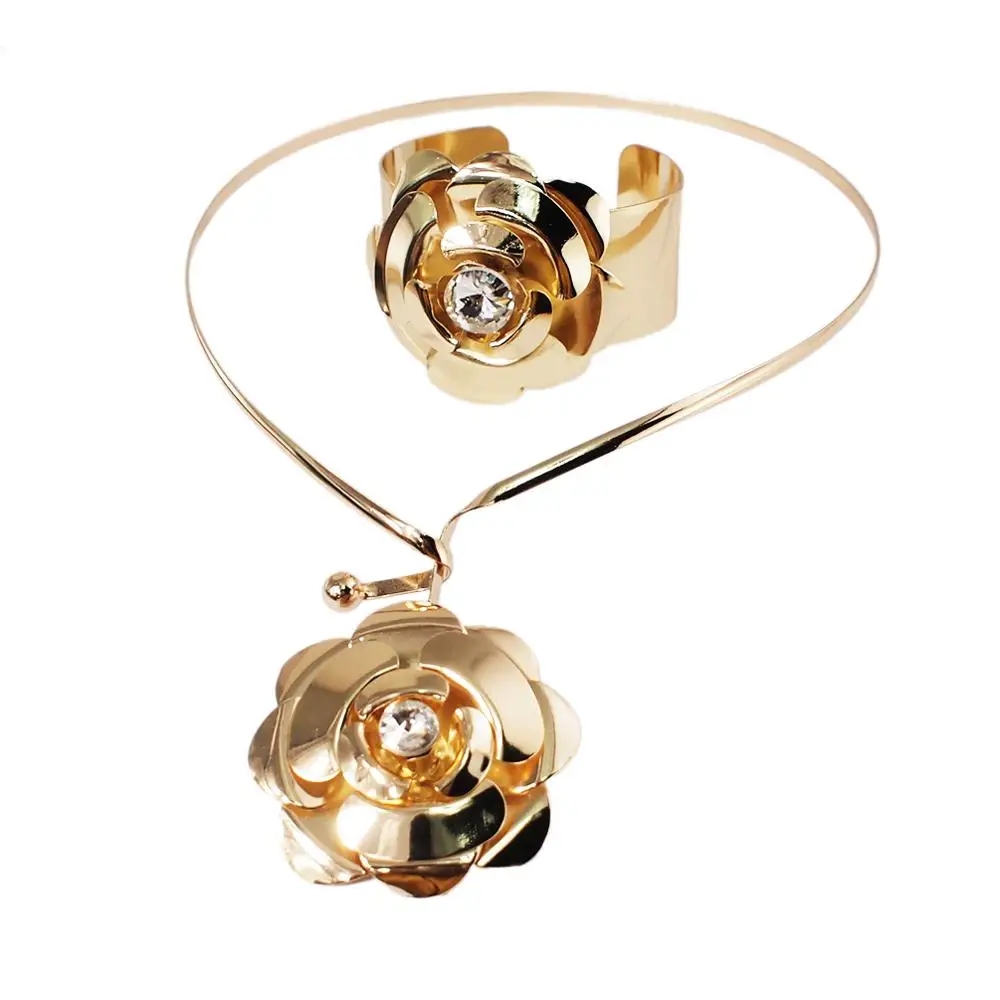 Ожерелье чокер MANILAI женское из сплава комплект колье и браслета с подвесками в