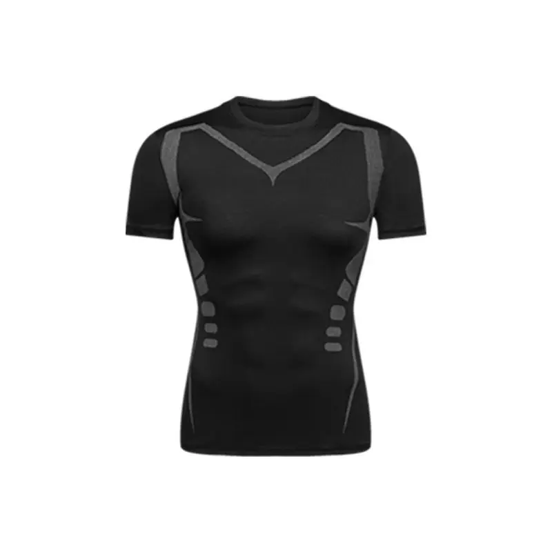 

Sports suit men's running gym training basketball suit summer short sleeve shorts quick dry tight T-shirt fitness suit