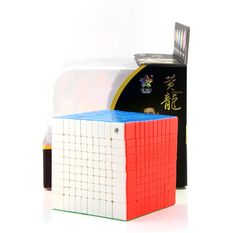 

Yuxin Huanglong 10x10x10 Magic Cube Professional Game Speed Smooth Cubes Exercise Brain Adult Puzzle High Difficulty Toy