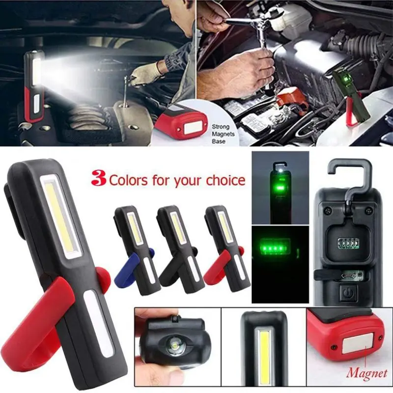 USB зарядка инспекционная лампа с сеткой COB рабочий флэш светильник может