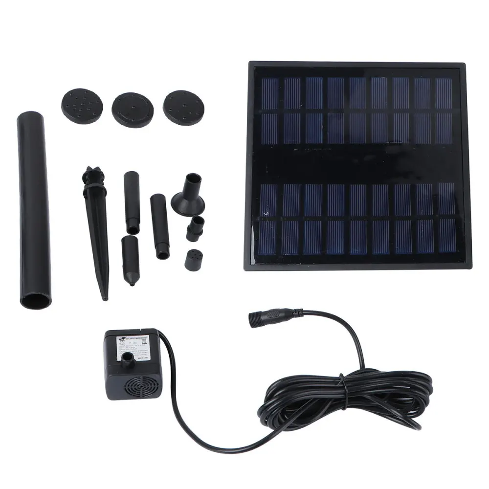 

1.8 W Solar Water Pump Outdoor Watering Submersible Water Fountain for Pond Pool Aquarium Fountains Spout Garden Patio
