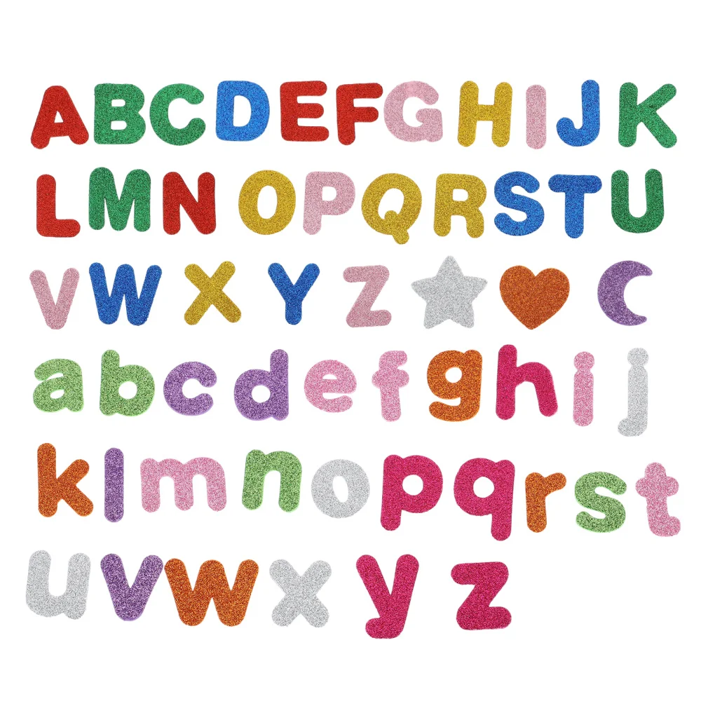 

2 Packs/52pcs Letter Sticker Alphabet Stickers Funny Glitter Powder Sticker