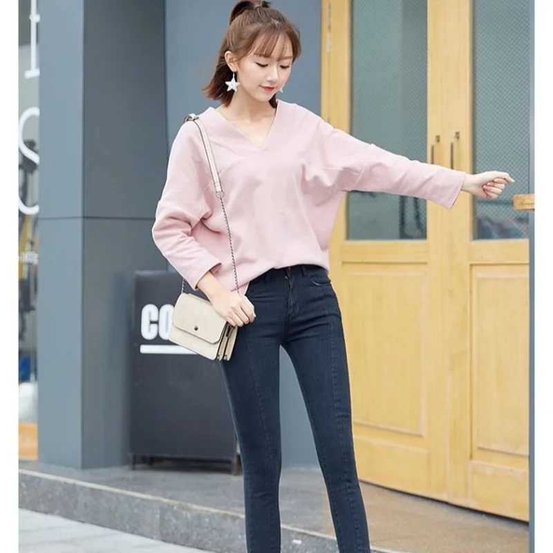 

Jeans Women's Spring New Product Korean Version of Elastic Tight-fitting Thin Feet Pencil Pants Long Pants 2021