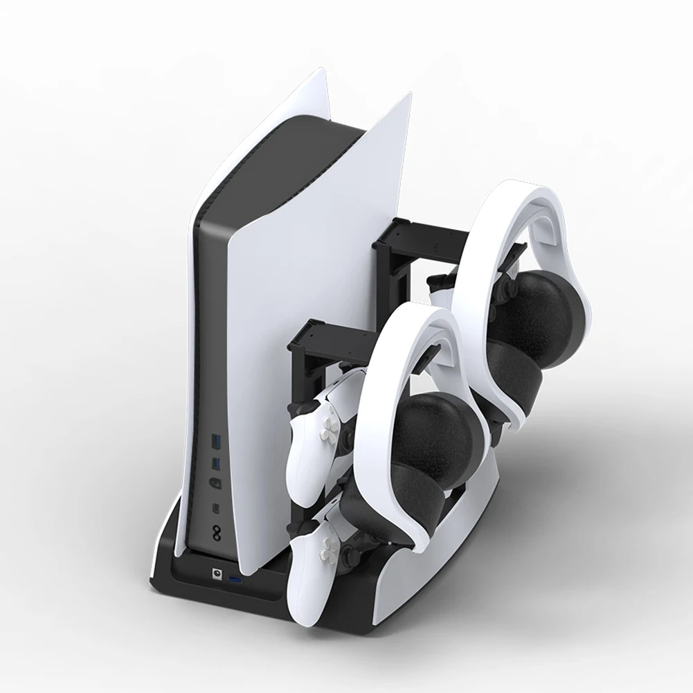 

Cooling Fan Dual Controller Charger Charging Station for PS5 Vertical Cooling Stand Controller Station for DualSense