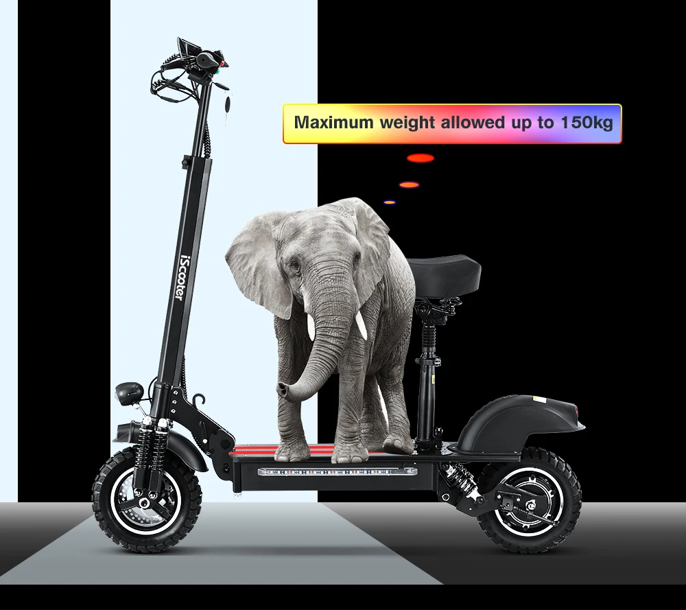 Электрический скутер 13 Ач 45 км/ч электрический самокат для взрослых 10 дюймовый