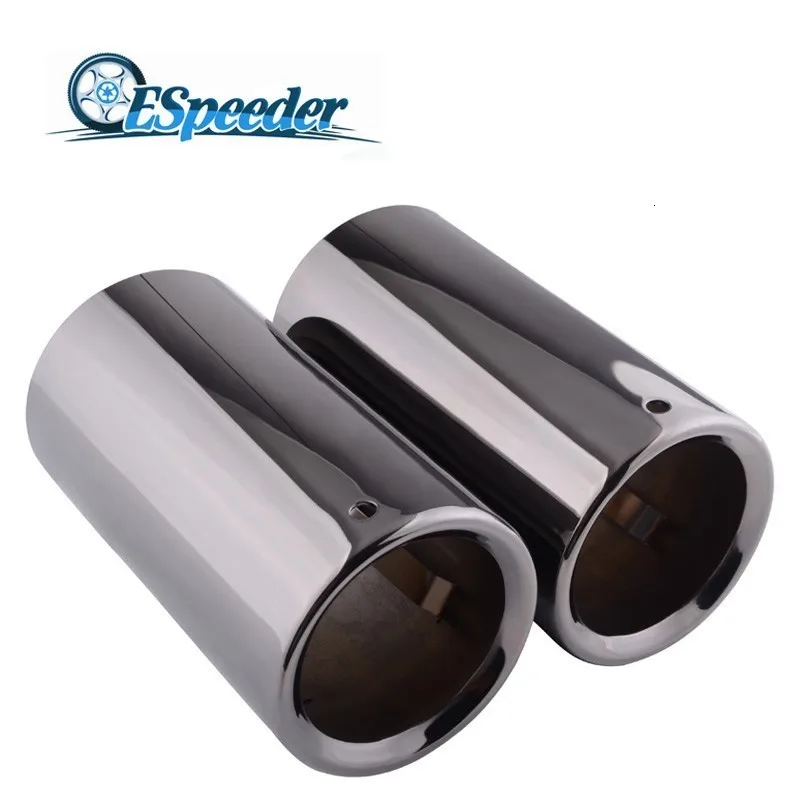 ESPEEDER 2 шт. выхлопные трубы из нержавеющей стали глушитель наконечник Отделка