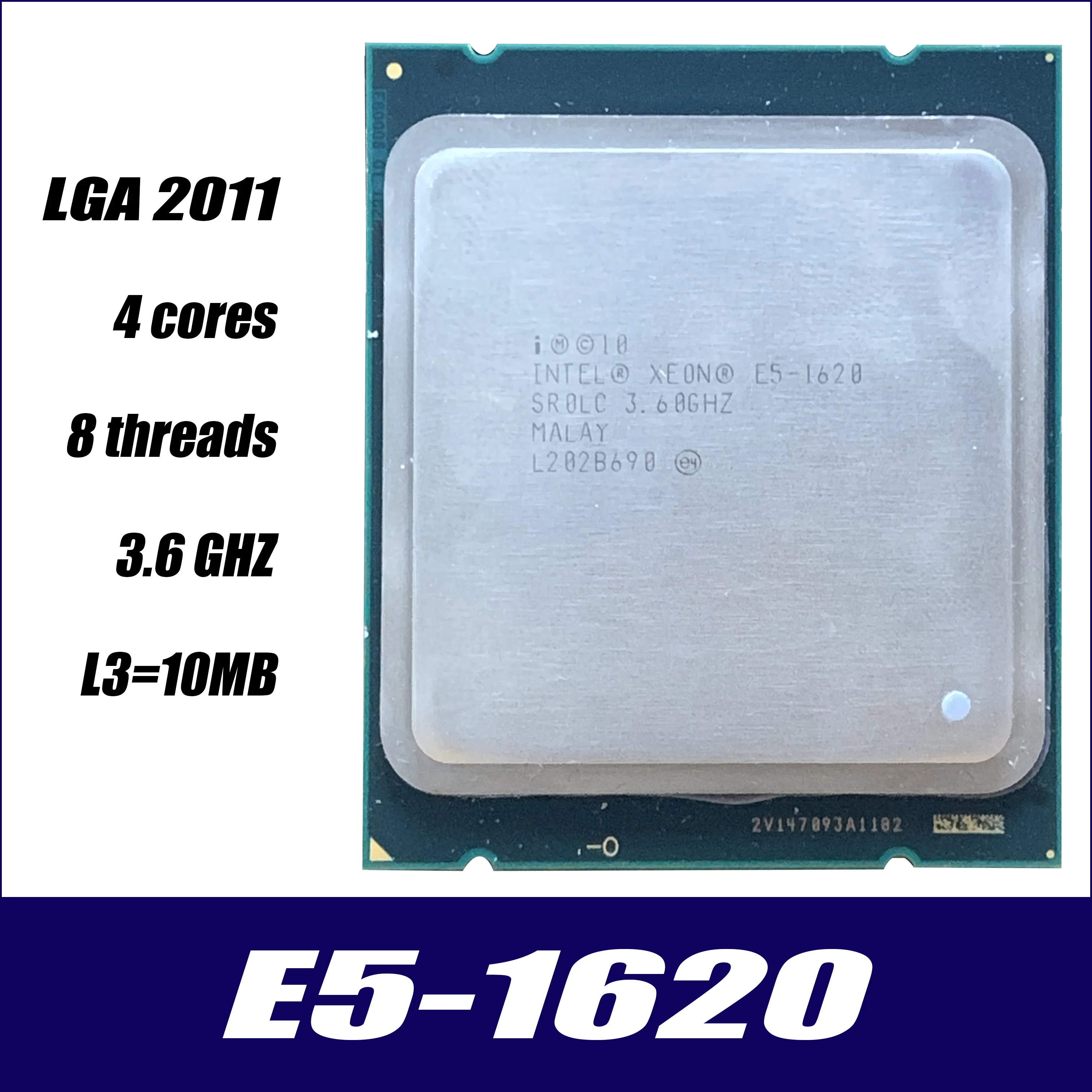 Процессор Intel Xeon E5 1620 3,6 ГГц 4 ядра 10 Мб кэш-памяти 2011 процессор SR0LC E5-1620