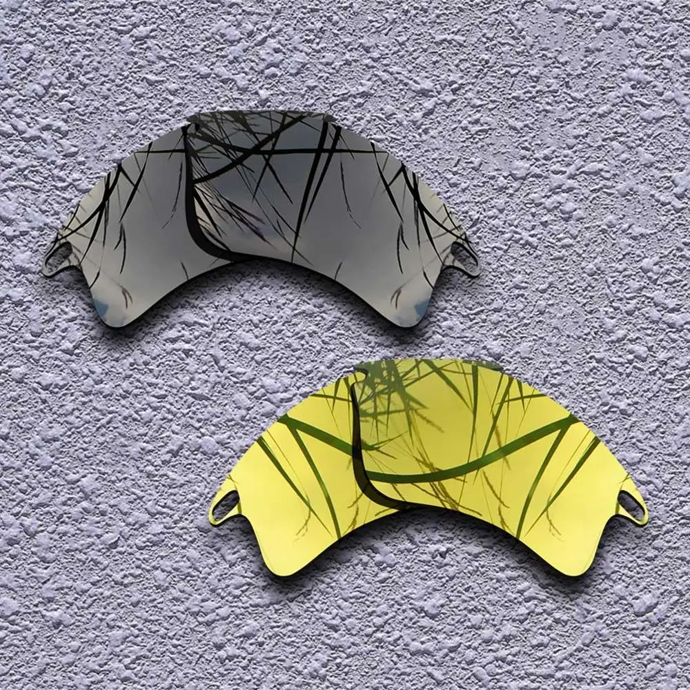 Black-Gloden 2 Pairs Polarized Replacement Lenses for Oakley Fast Jacket XL Sunglasses- Multiple Choices - Цвет линз: Black-Gloden