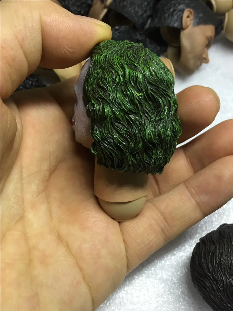 

1/6 Soldier Clown Head Carving Master Edition joker Heath Ledger Head Carving for 12 inch action figure