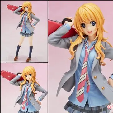 Новое поступление Аниме ваша лежа в апреле Kaori Miyazono скрипка Униформа Ver мультфильм кукла ПВХ фигурка Коллекционная модель игрушки подарок