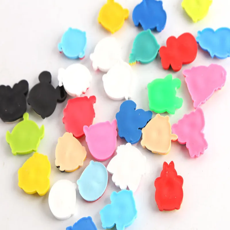 12PCS/Set Cartoon Animal PVC Flat Back Crafts Accessories Dinosaur Embellishments For Kids DIY Shoes Charms Badges Jewelry images - 6