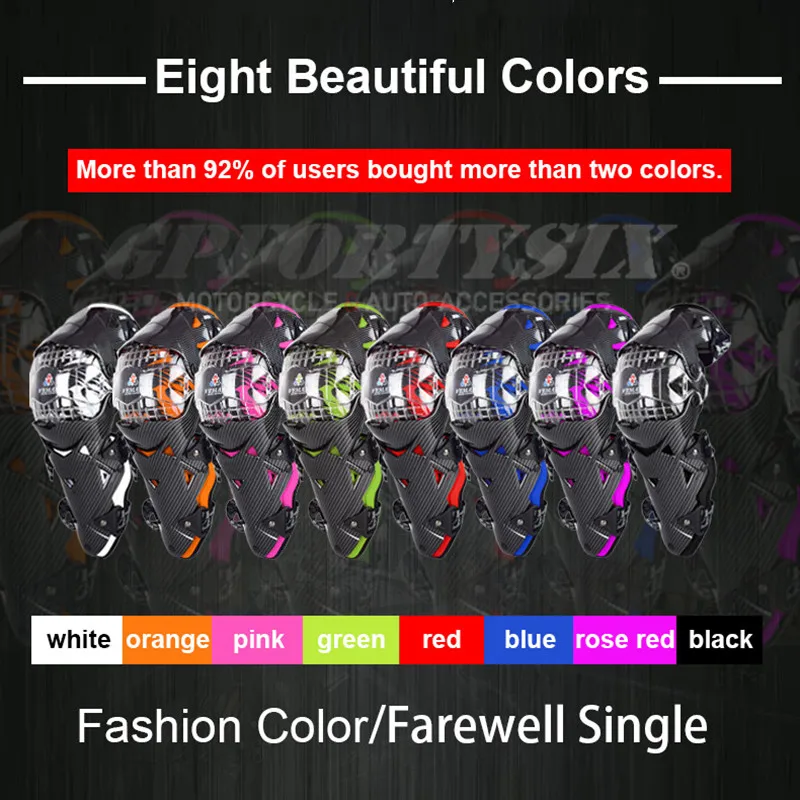 Наколенник для мотокросса MX защитная накладка колена Экипировка гонок красный