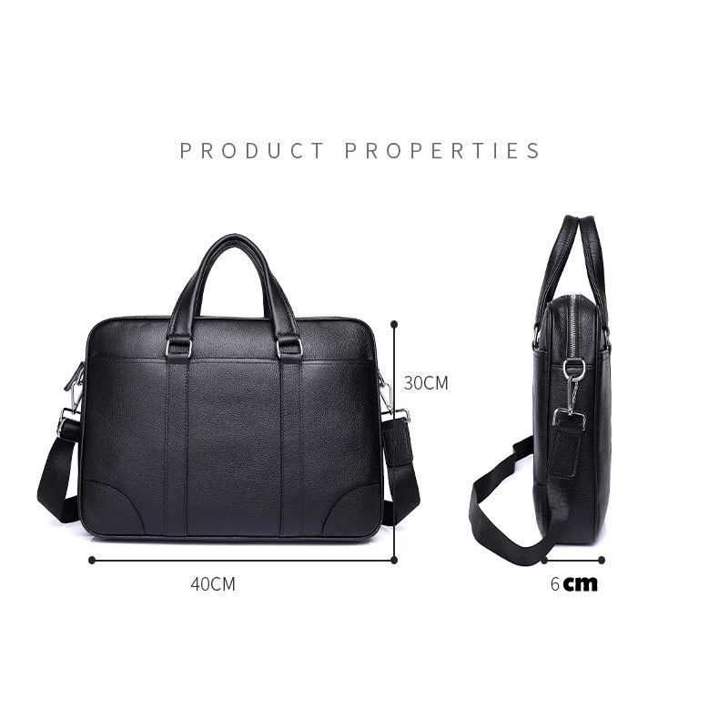 Новый роскошный деловой мужской портфель из 100% натуральной коровьей кожи