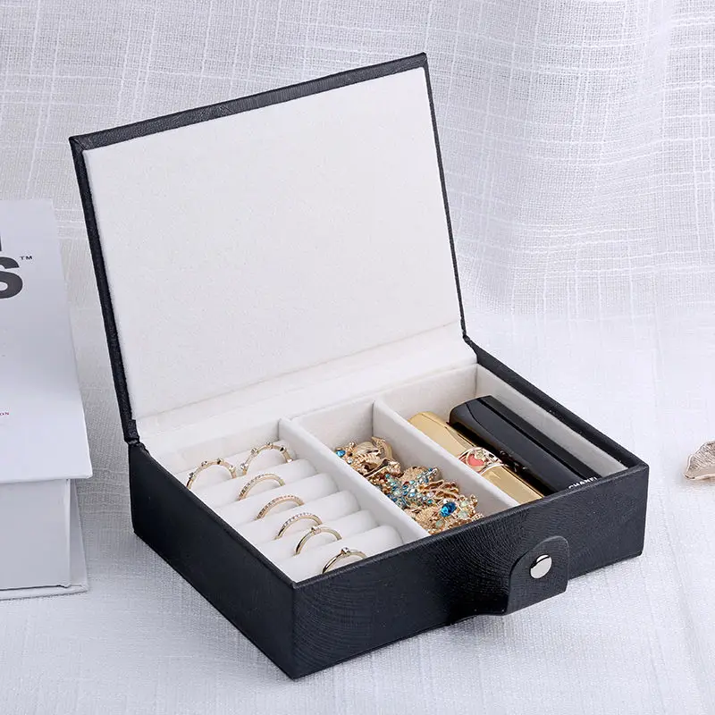 Маленькая портативная шкатулка для ювелирных изделий стеклянная коробка