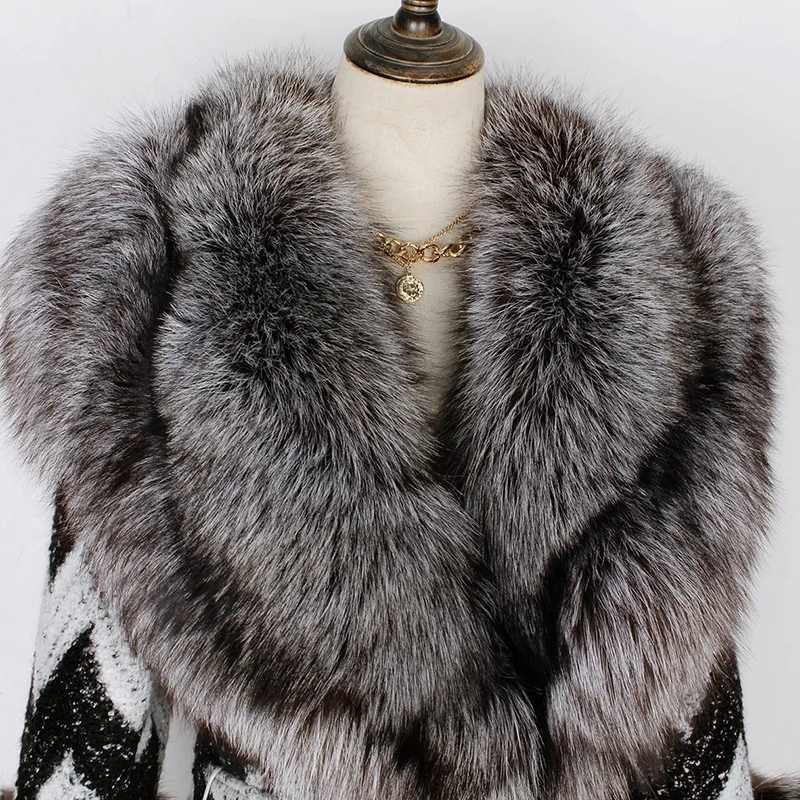 2021 Winter New Fur Coat Fox Festival Furry Placket, Rex Rabbit Liner, Overcoming Female Long Style