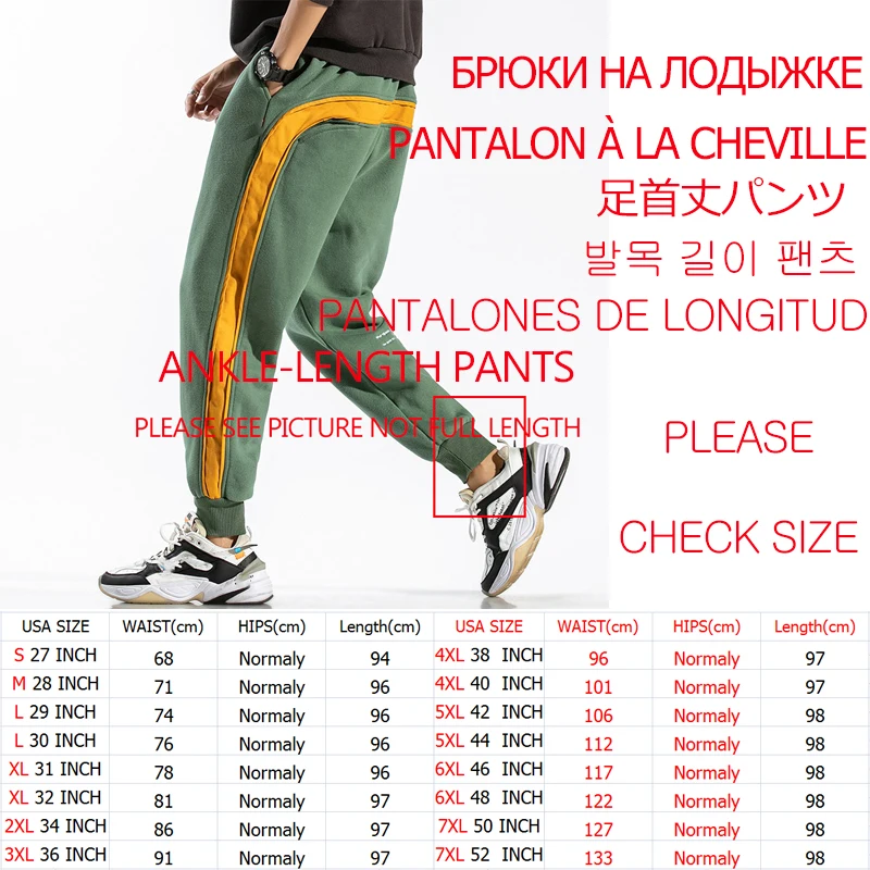 

2020 ANKLE-LENGTH Streetwear Spring Autumn Hip Hop Black Harem Pants Men's Casual Oversize 5XL 6XL 7XL 8XL Joggers Trouers