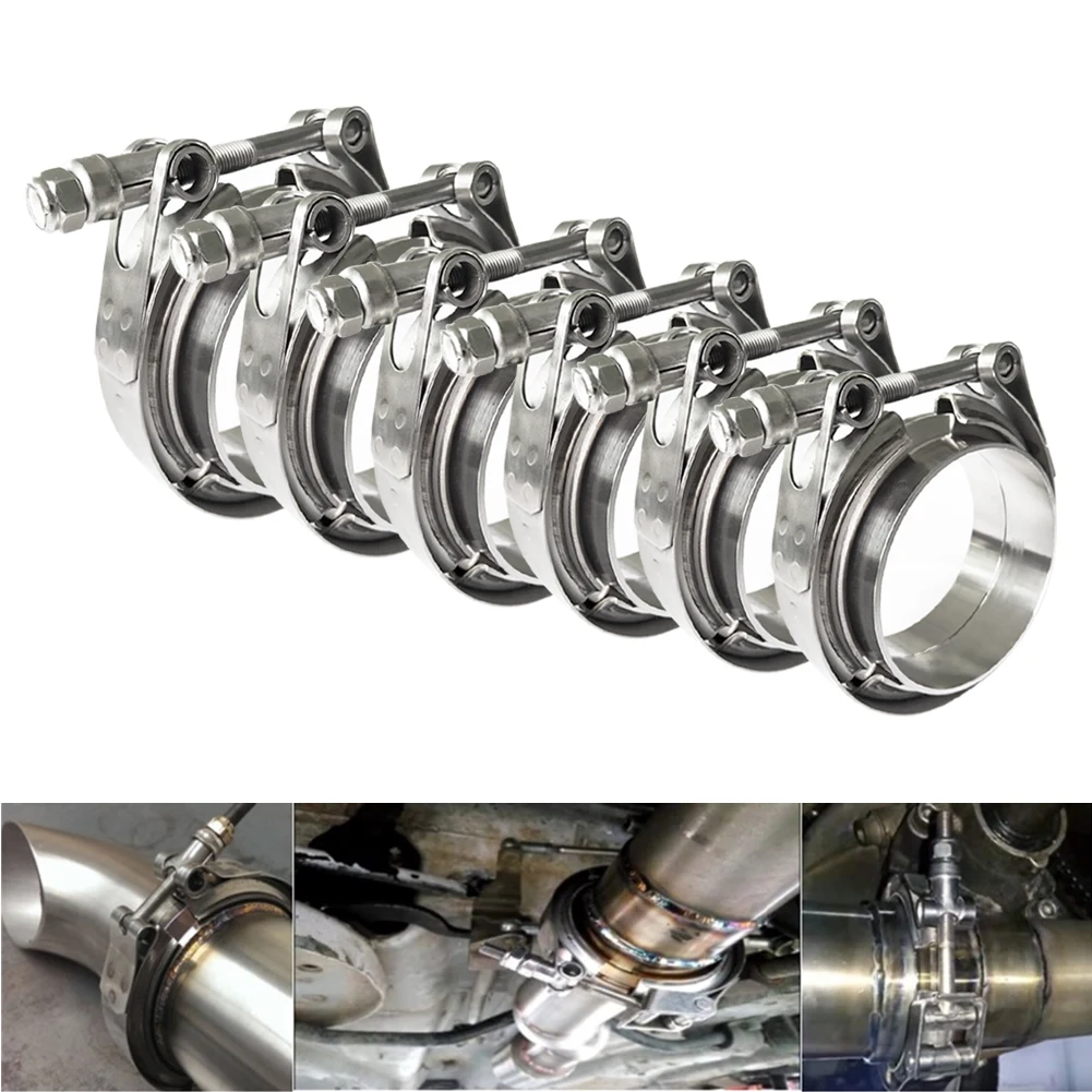 

2.0"2.25" 2.5"2.75"3.0"3.5"4.0" 304 Stainless Steel Exhaust V Band Clamp Male Female Flange Kit