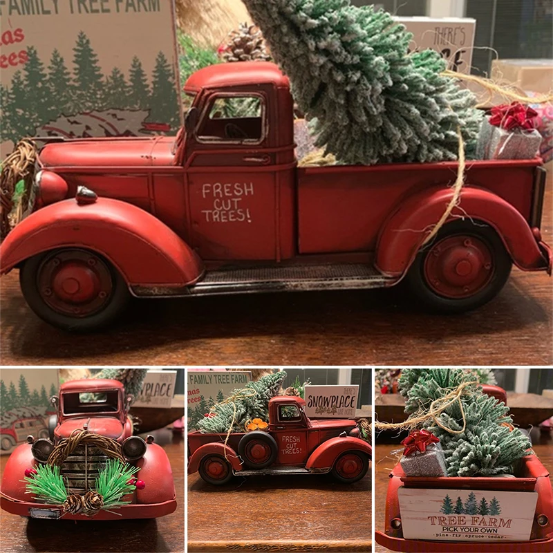 

Новый дизайн Рождественская модель грузовика украшение ручная роспись полимерные изделия настольное украшение для дома гостиной спальни