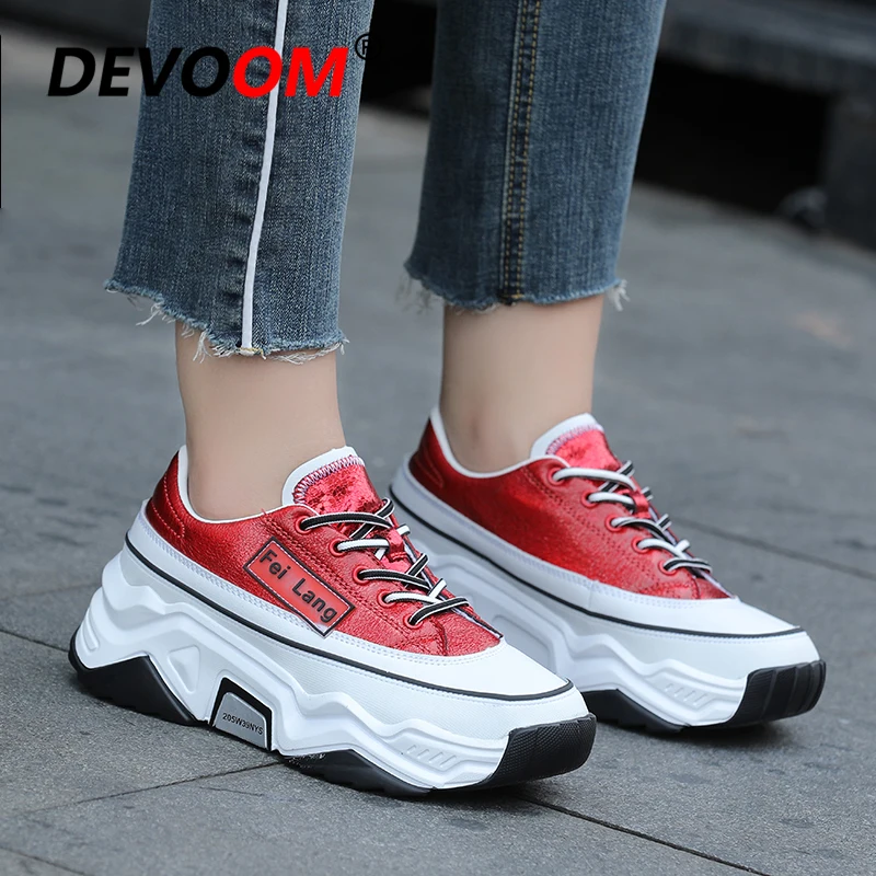 Женские кроссовки для бега на платформе массивной подошве в стиле ретро 90-х со