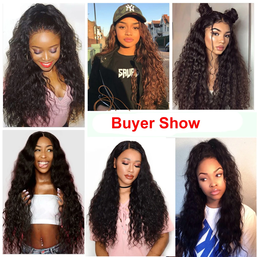 

30 Inch Long Water Wave Curly 100% Human Hair Bundles Deals Natural Color 1/3/4 Pcs Soft Silky Bundle Weave Remy Hair Extensions