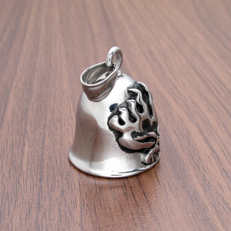 Бесплатная доставка панк 316L нержавеющая сталь серебристый цвет черное пламя