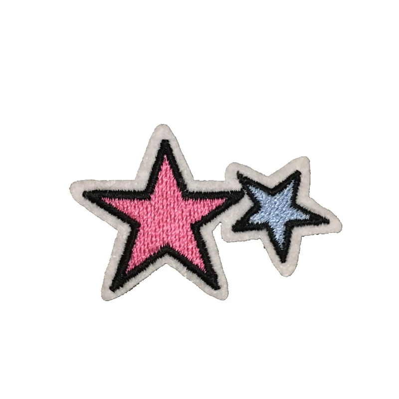 20 шт. нашивки и аппликации WUYUCONG с вышивкой в виде розовых синих звезд | Дом сад