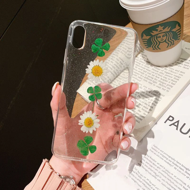 11 Для Iphone 11 Pro X 7 настоящий цветок Прозрачный чехол для телефона с цветочным рисунком для Iphone 11 Pro X Max XR XS 6 6s 7 8 Plus Мягкий силиконовый чехол - Цвет: 11