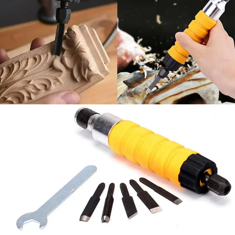 

Woodworking Carving Tool Kit Portable Flexible Shaft Extension Screwdriver Drill Bit Holder Link Knive Wrench For Wood Furniture