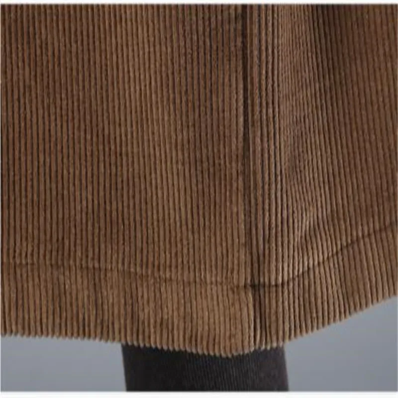 

2019 Elegant Corduroy Women Dress Autumn Winter A-Line Mini Dress Lady Turtleneck Long Sleeve Warm Dress Big Pockets M282