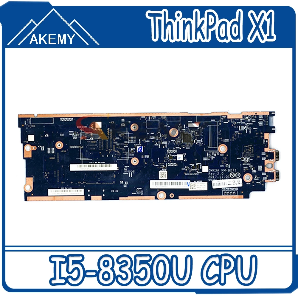 

Akemy For Lenovo ThinkPad X1 Tablet Evo motherboard SR3LA I5-8350U CPU UHD 620 8G RAM 01AW888 DMX3A NM-B271