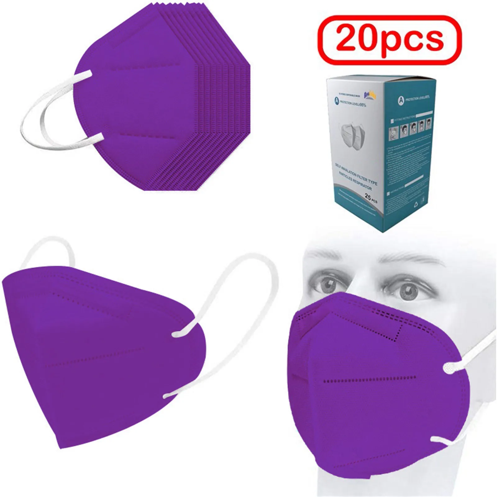 

20/25/50 Pcs Adult Mask Outdoor Facemask Mask For Women Men Washable Mascarillas Protective Mouth Nose Dustproof In Stock Masks