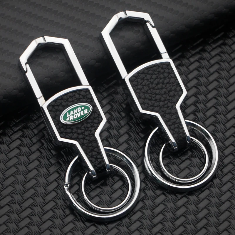 

Car Styling Keychain 3D Metal Double-sided Buckle Keyring Couple Gift Accessories For Land Rover Range Evoque Audi Bmw Benz Opel