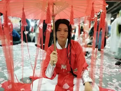 

Anime Tian Guan Ci Fu Cosplay Hua cheng Costume Red Long Suit Cosplay Costmes all set