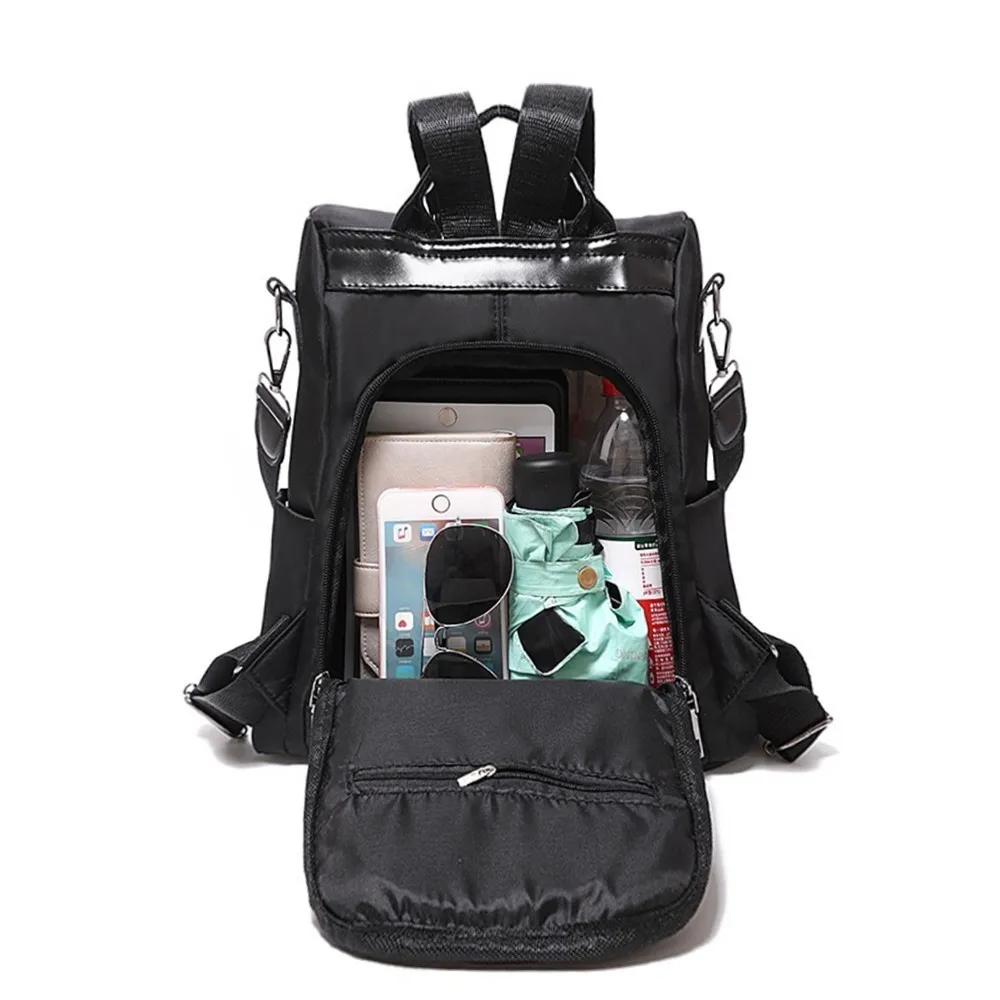 Женский рюкзак TTOU с защитой от кражи качественный кожаный мягкий школьный ранец