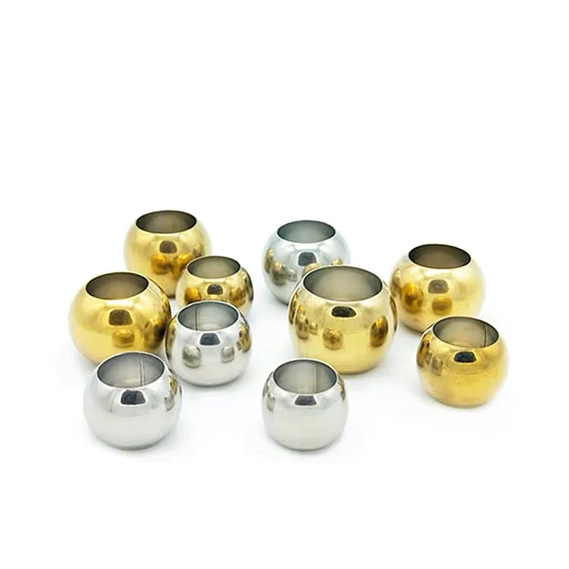 Утолщенный полый шар из нержавеющей стали украшение с отверстиями Золотой