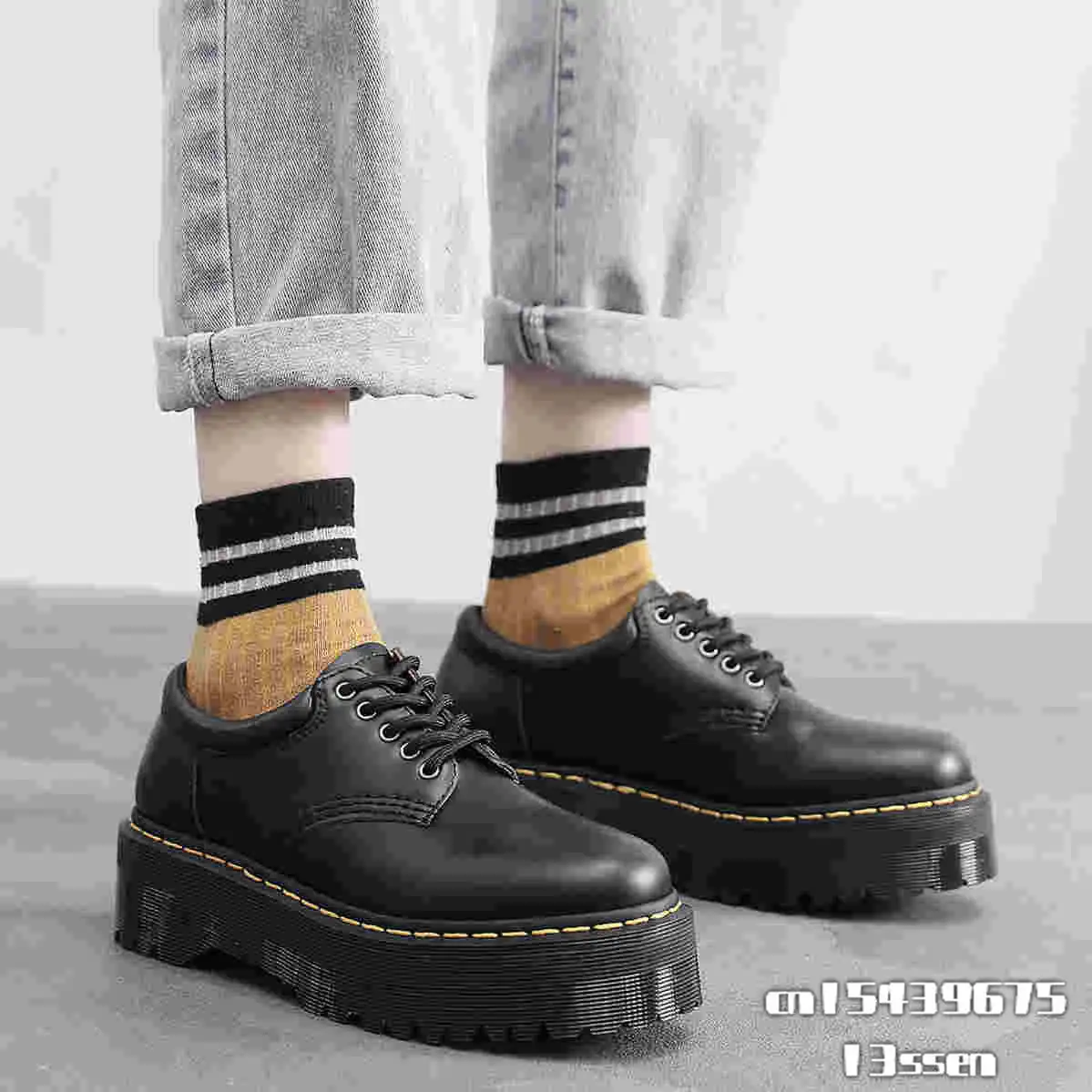 

Autumn Classic British Style Shoes Men Couple Casual Genuine Leather Shoes Men Lace-up Platform Shoes Men Boots