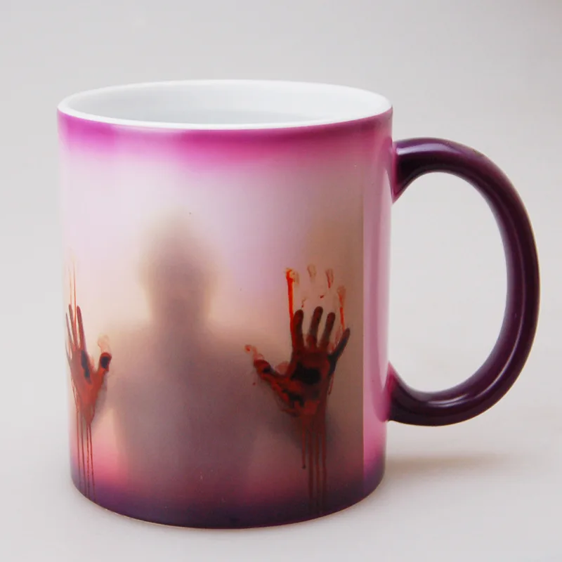керамическая Термочувствительная кофейная волшебная чай чашка Сюрприз Хэллоуин
