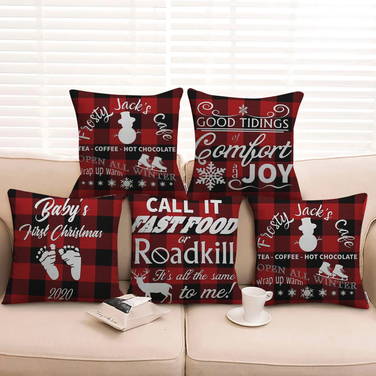 Счастливого Рождества подушка чехол хлопок льняная Подушка Чехол по
